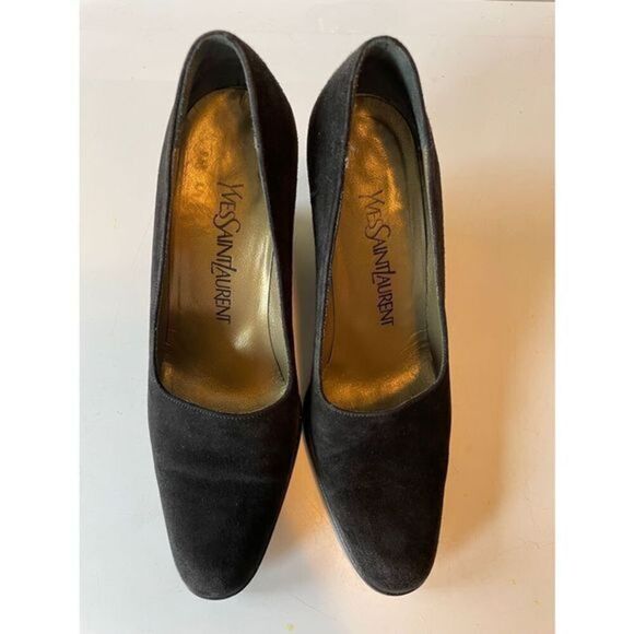 Yves Saint Laurent Black Wedges (SZ 5.5) - Picture 1 of 5
